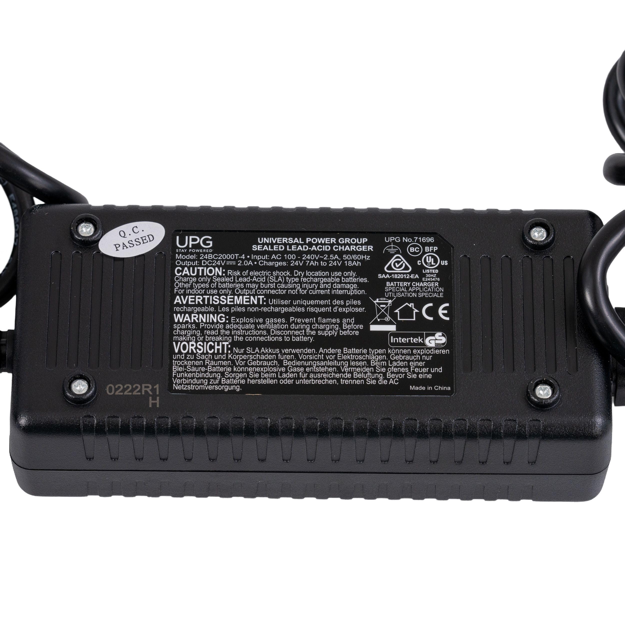 CHARGER,ASSY,OFFBOARD,LOW INHIBIT,100V-240V,2 AMP,W/XLR HARNESS, CE/CUL/UL APPROVED,W/UNITED STATES POWERCORD (S31055)