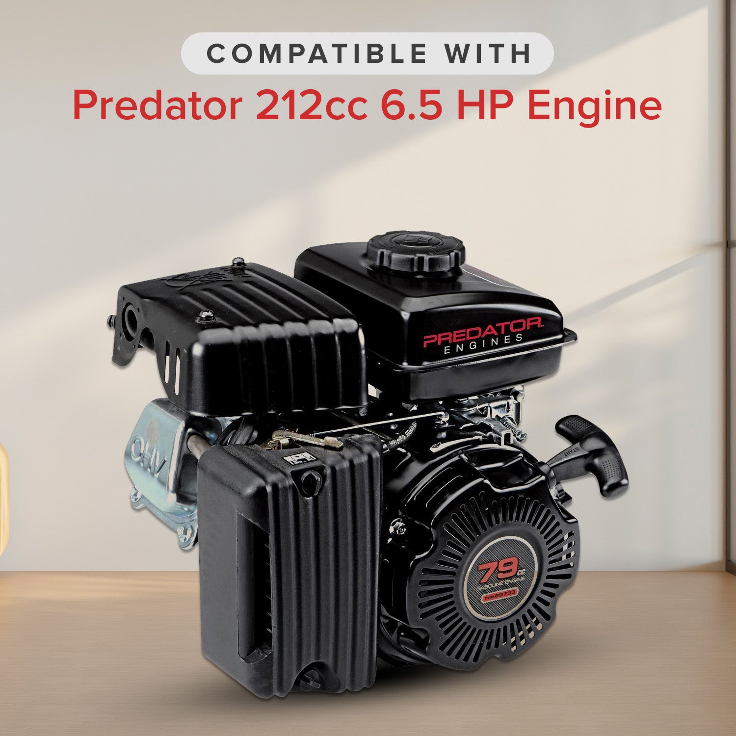 Screw On Gas Cap (Fuel Cap) for the Predator 212cc 6.5 HP Engine, featuring a chrome outer shell and a plated steel inner locking mechanism, designed for secure sealing on various small engine applications.