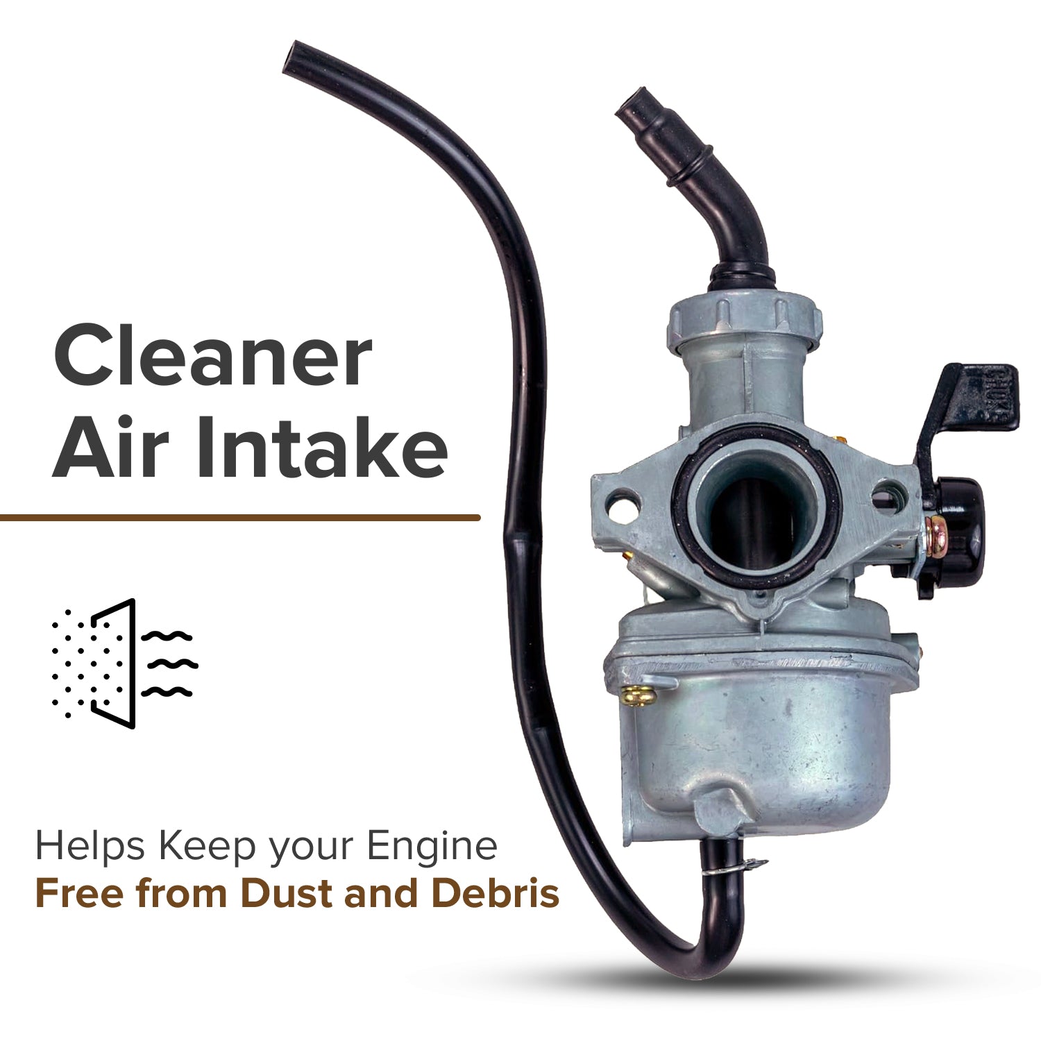 PZ22 Carburetor with 22 mm Intake & Left Side Hand Choke for 110cc & 125cc ATVs, & Dirt Bikes