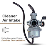 PZ22 Carburetor with 22 mm Intake & Left Side Hand Choke for 110cc & 125cc ATVs, & Dirt Bikes