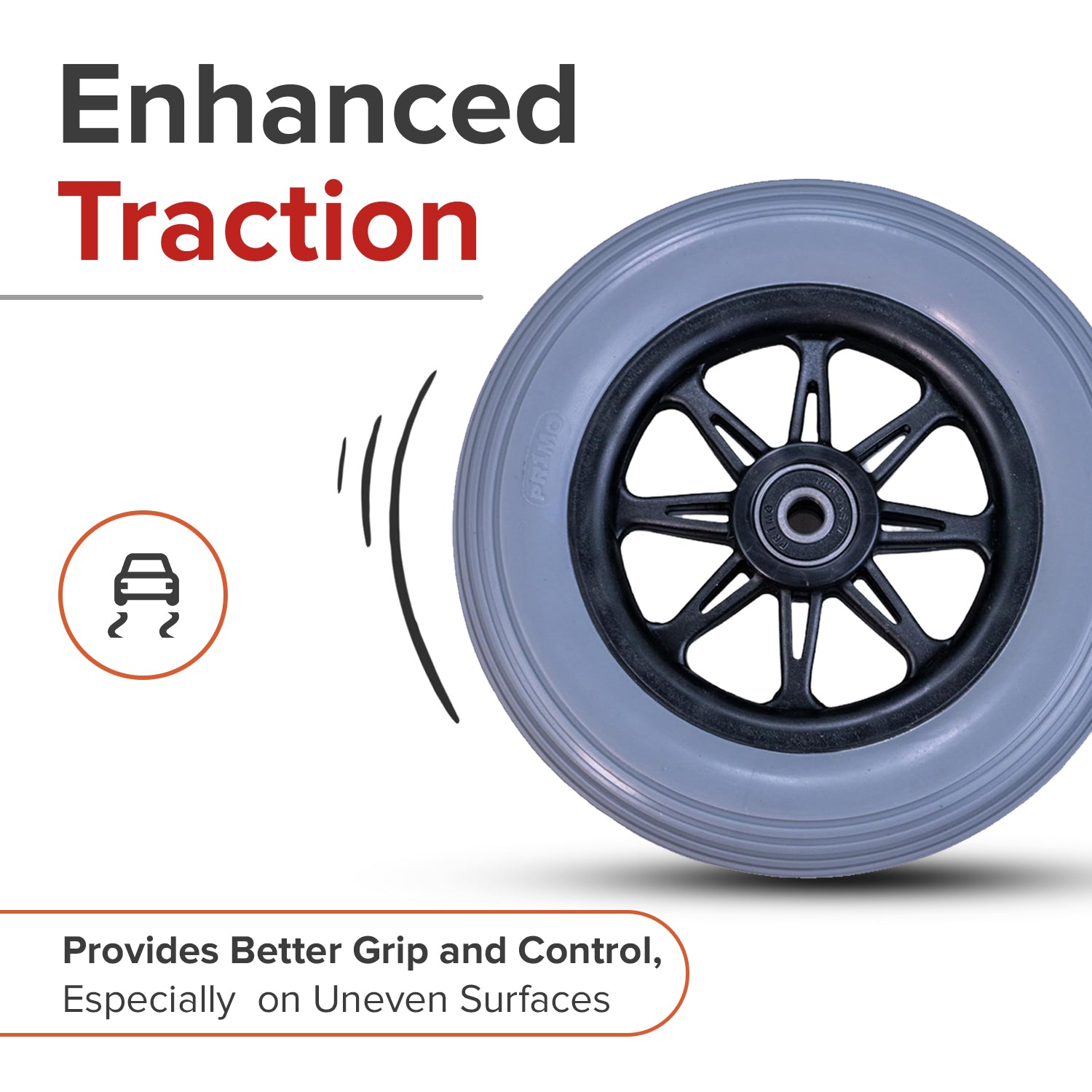 6" Front Anti-Tip Wheel Assembly for Jazzy, Jet, and Quantum Power Chairs