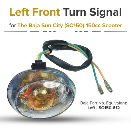 Front Turn Signal for the Baja Sun City (SC150) 150cc Scooter
