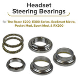 Headset Steering Bearings for Razor Bikes, Scooters, & Go-Karts