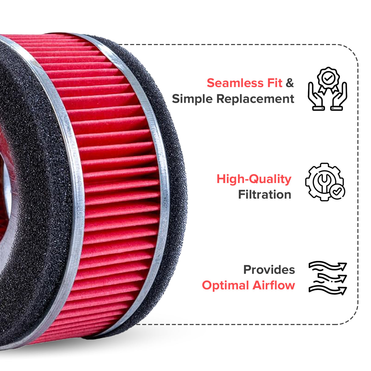 Stock OEM Round Air Filter for GY6 125cc & 150cc Scooter Engines