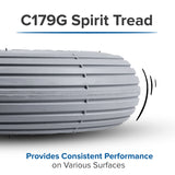 8"x2" (200x50) Foam-Filled Mobility Tire with C179G Spirit Ribbed Tread