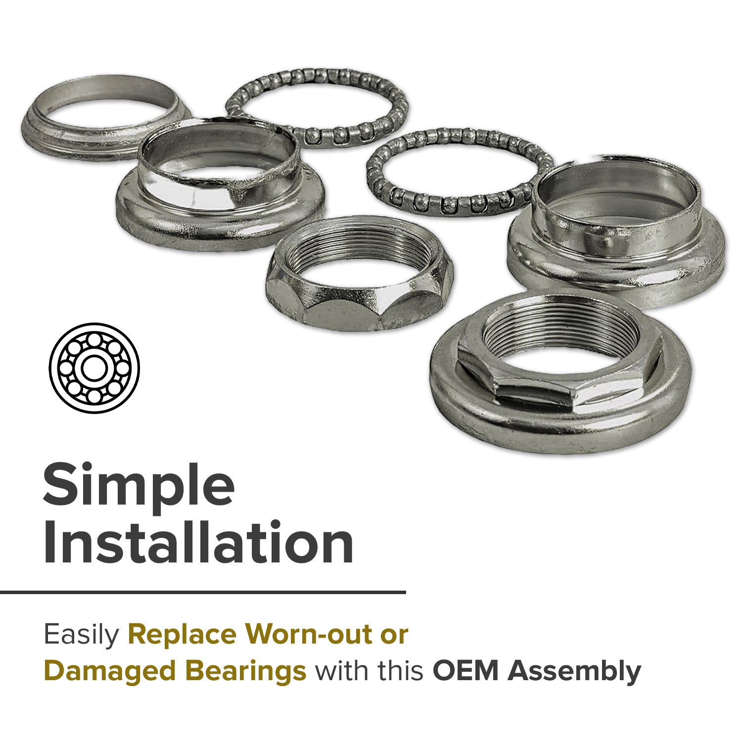 Headset Steering Bearings for Razor Bikes, Scooters, & Go-Karts