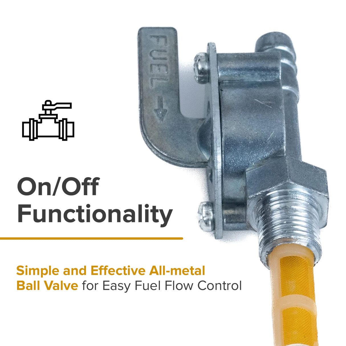 Petcock Fuel Valve with M10-1.0 Thread for 80cc 2-Stroke Bicycle Engine Kit