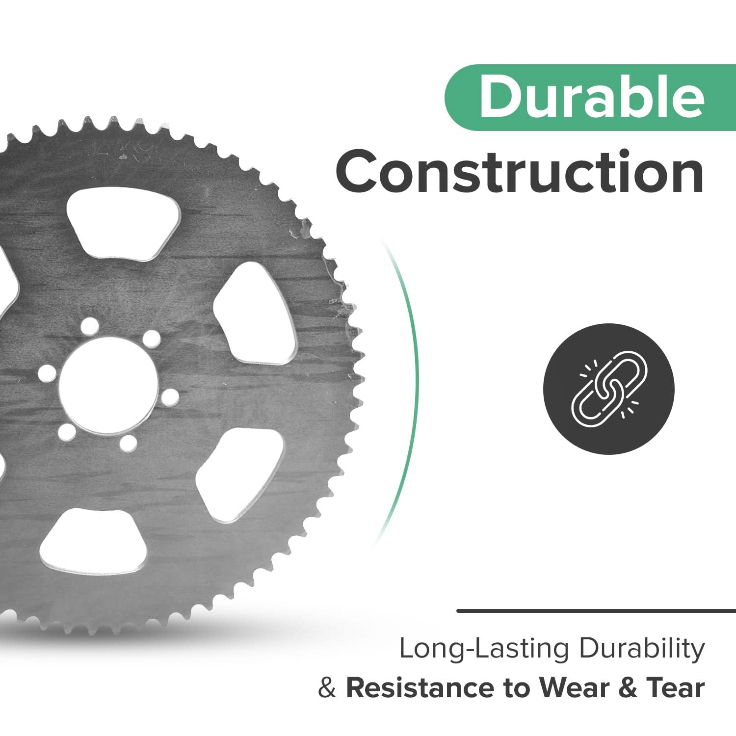 65T #35 Chain Sprocket with 1-1/2" Bore for Go-Karts, Mini Bikes, & ATVs