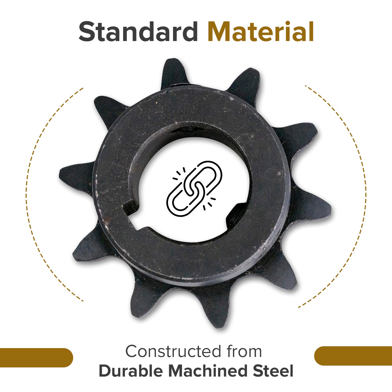 #40/41 Chain - 10 Tooth Jackshaft Sprocket Gear with a 3/4" Bore for Go-Karts & Mini Bikes