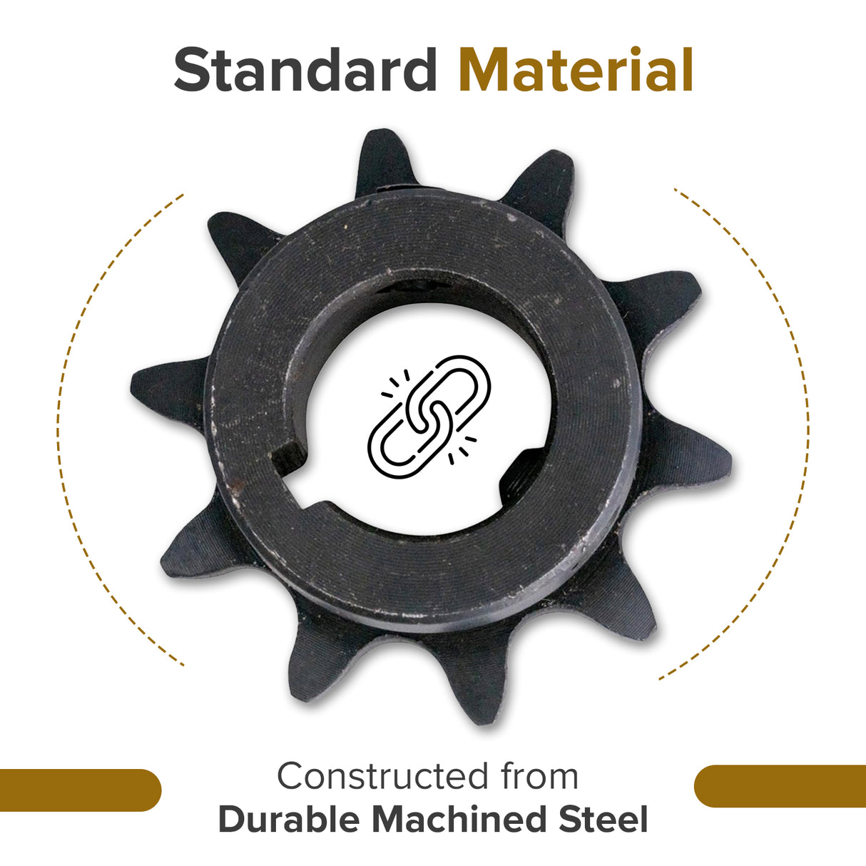 #40/41 Chain - 10 Tooth Jackshaft Sprocket Gear with a 3/4" Bore for Go-Karts & Mini Bikes