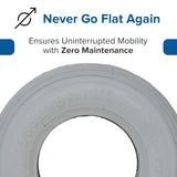 8"x2" (200x50) Foam-Filled Mobility Tire with C179G Spirit Ribbed Tread