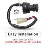 3 Wire Ignition Key Switch for ATVs & Dirt Bikes (Threaded Shaft Mount)