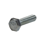 Close-up of a 1/4-20x1 Hex Head Machine Bolt, showcasing its threaded shaft and hexagonal head, commonly used in scooters, power chairs, and various other applications.