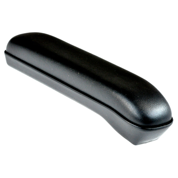 10 Armrest Pad with 3-1/2 Hole Spacing for Go-Go Scooters, featuring a black rectangular design with a black cover, suitable for older Go-Go and some lightweight Pride Mobility scooters.