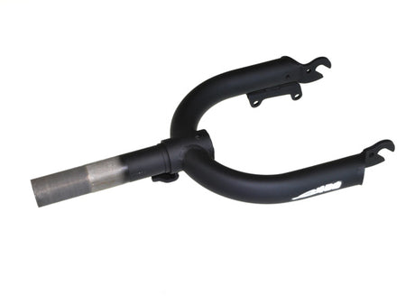 10 Fork for eZip 400 electric scooter, showcasing a black and silver design with a close-up of the sturdy black pipe and lever components.