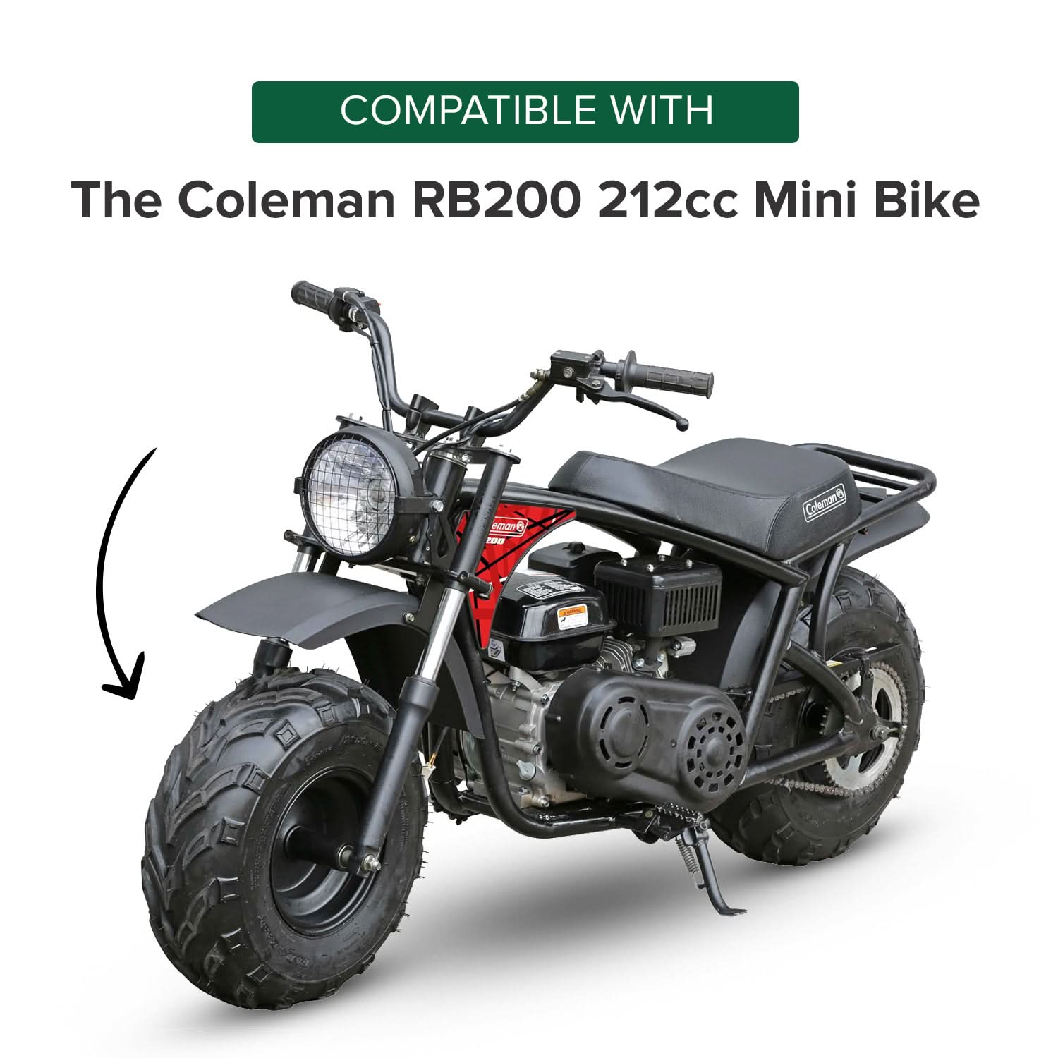 Rear Wheel Assembly with Tire for the Coleman RB200 212cc Mini Bike – Monster Scooter Parts Rear Wheel Assembly with Tire for the Coleman RB200 212cc Mini Bike – Monster Scooter Parts