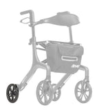 10277-05 rear wheel shown in color on the Drive Medical AeroWalk Ultra-Lite Rollator (10277), rest of the rollator greyed out