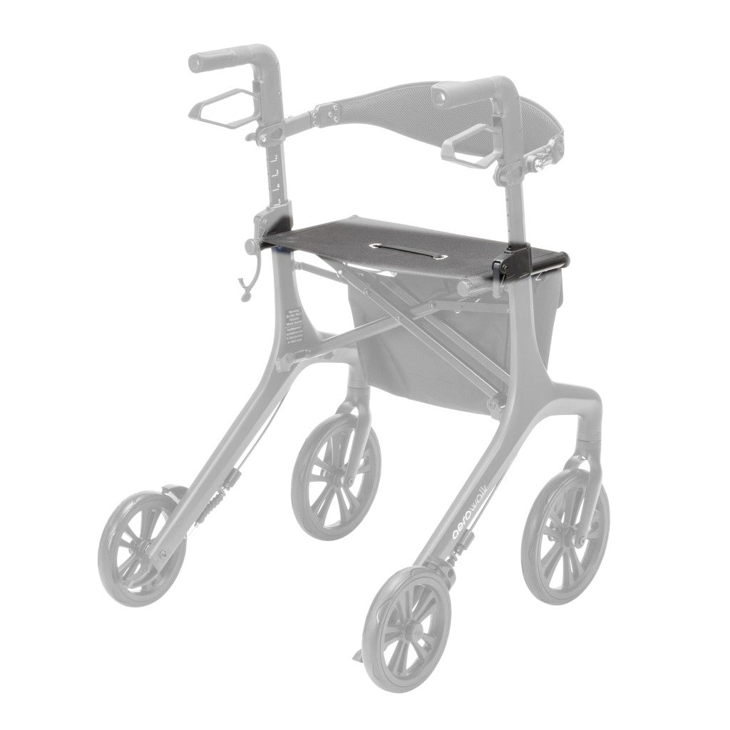 10277-10 seat shown in color on the Drive Medical AeroWalk Ultra-Lite Rollator (10277), rest of the rollator greyed out