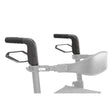 10277-21 / 10277-20 handlebar assembly with brake (tall model) (left and right) shown in color on the Drive Medical AeroWalk Ultra-Lite Rollator (10277), rest of the rollator greyed out