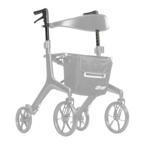 10278-07 / 10278-08 handlebar assembly (left and right) shown in color on the Drive Medical AeroCarbon Ultra-Lite Rollator (10278), rest of the rollator greyed out