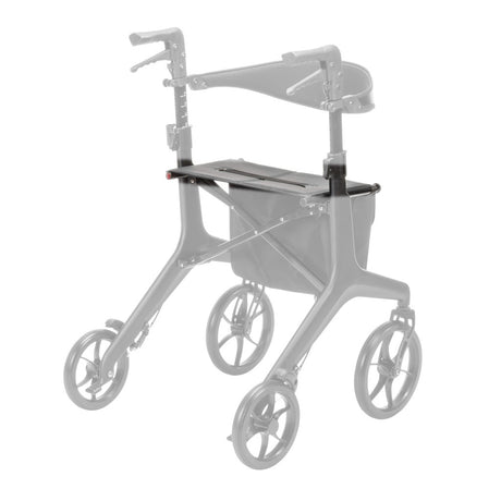 10278-19 seat with stays shown in color on the Drive Medical AeroCarbon Ultra-Lite Rollator (10278), rest of the rollator greyed out