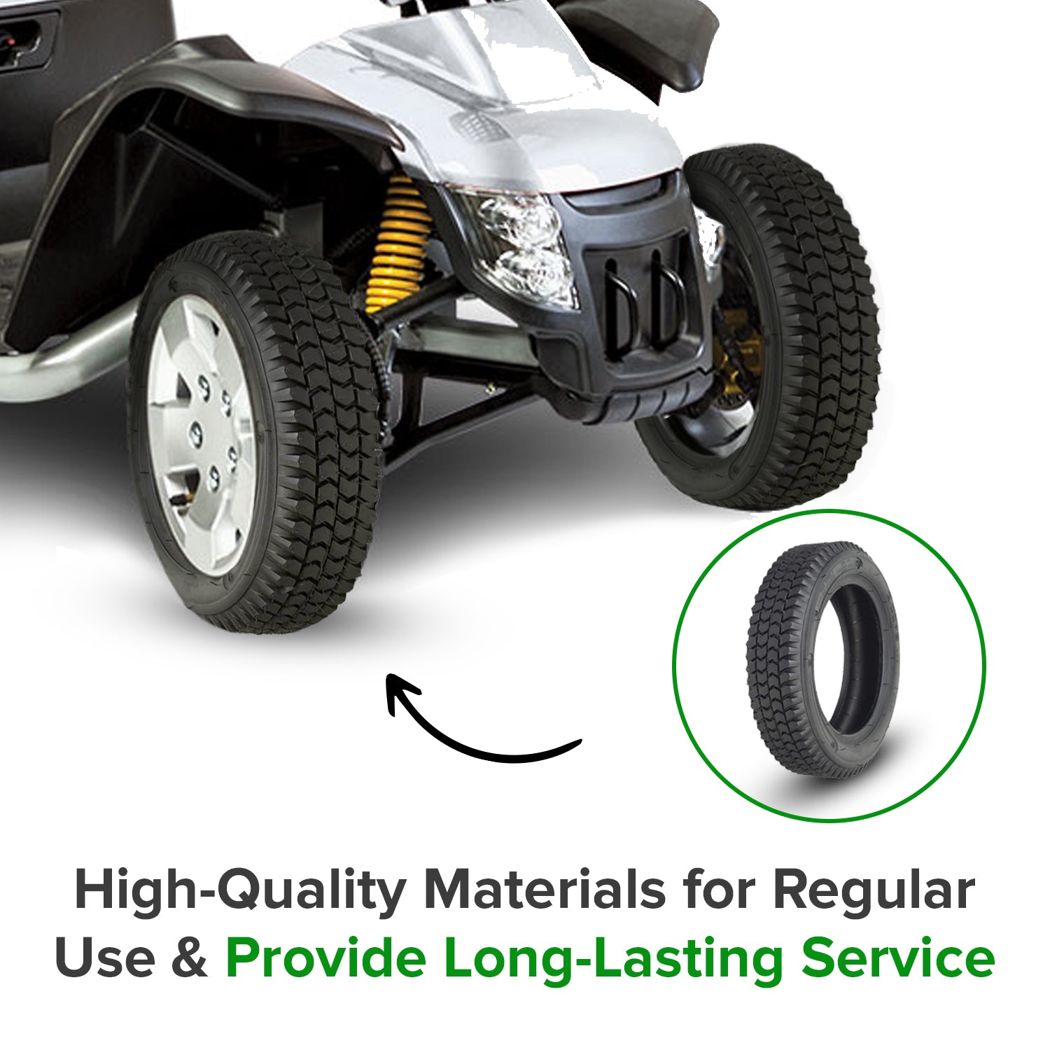 3.00-8 Pneumatic Black Tire with Q133 Tread