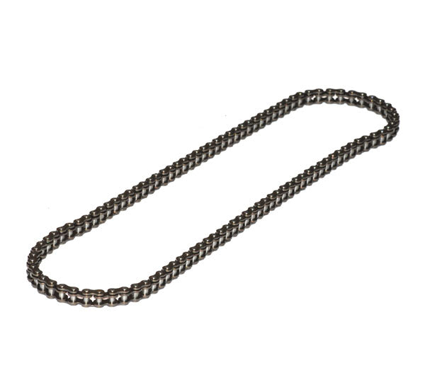 104 Link #25 Chain on a white background, showing its 1/4 pitch and 104 links, suitable for replacing broken or rusted units in machines or for custom builds and garage projects.