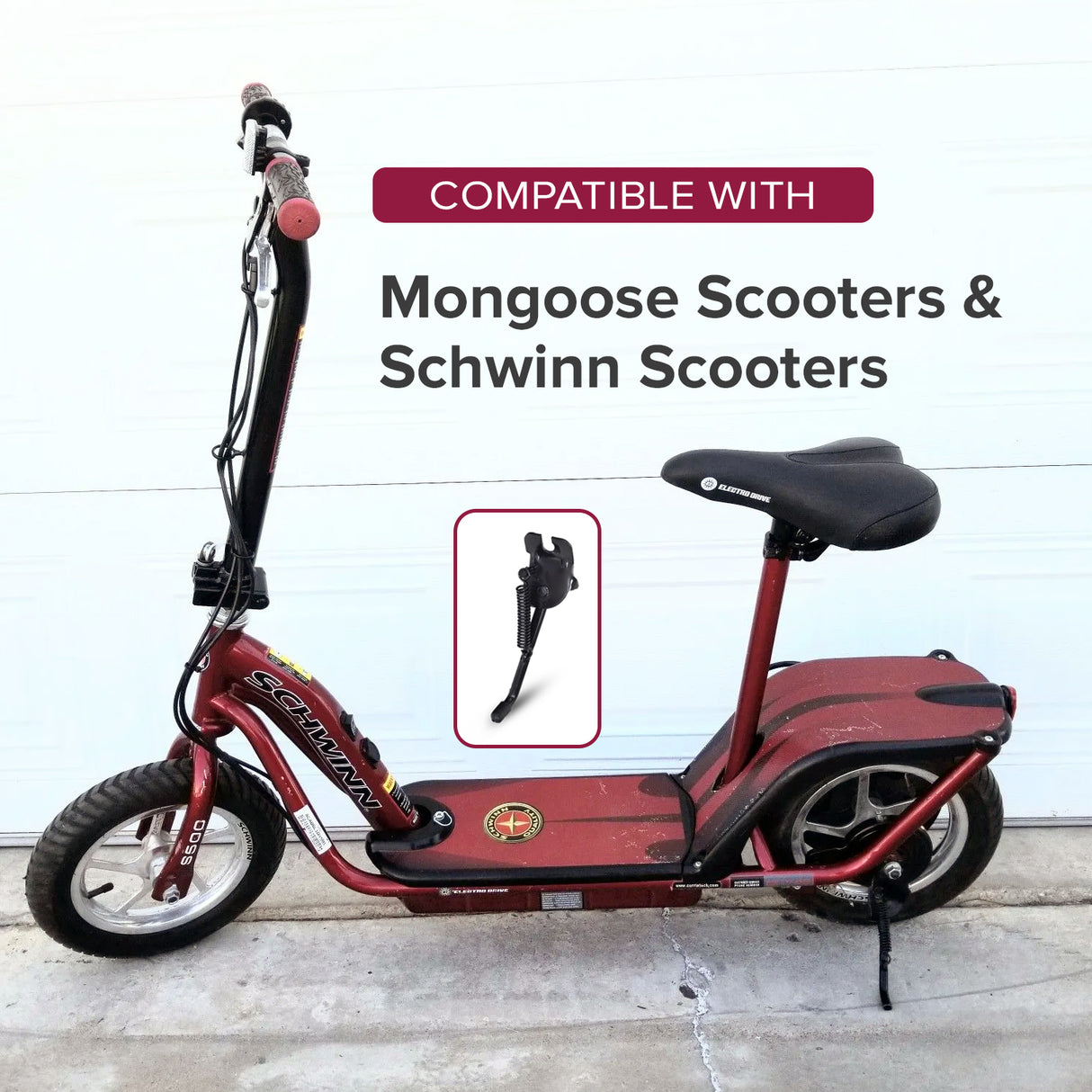 Kickstand for Currie Electric Scooters with 12-1/2" Tires