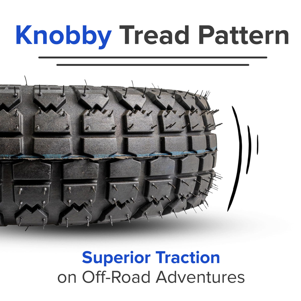 4.10/3.50-4 Scooter & Mini ATV Tire with Knobby Tread