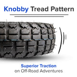 4.10/3.50-4 Scooter & Mini ATV Tire with Knobby Tread