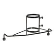 Oxygen Tank Holder for Drive Medical Nitro Series Rollators - a black metal stand with three supporting rings on wheels, designed to securely mount oxygen tanks to the front end of Nitro rollators.