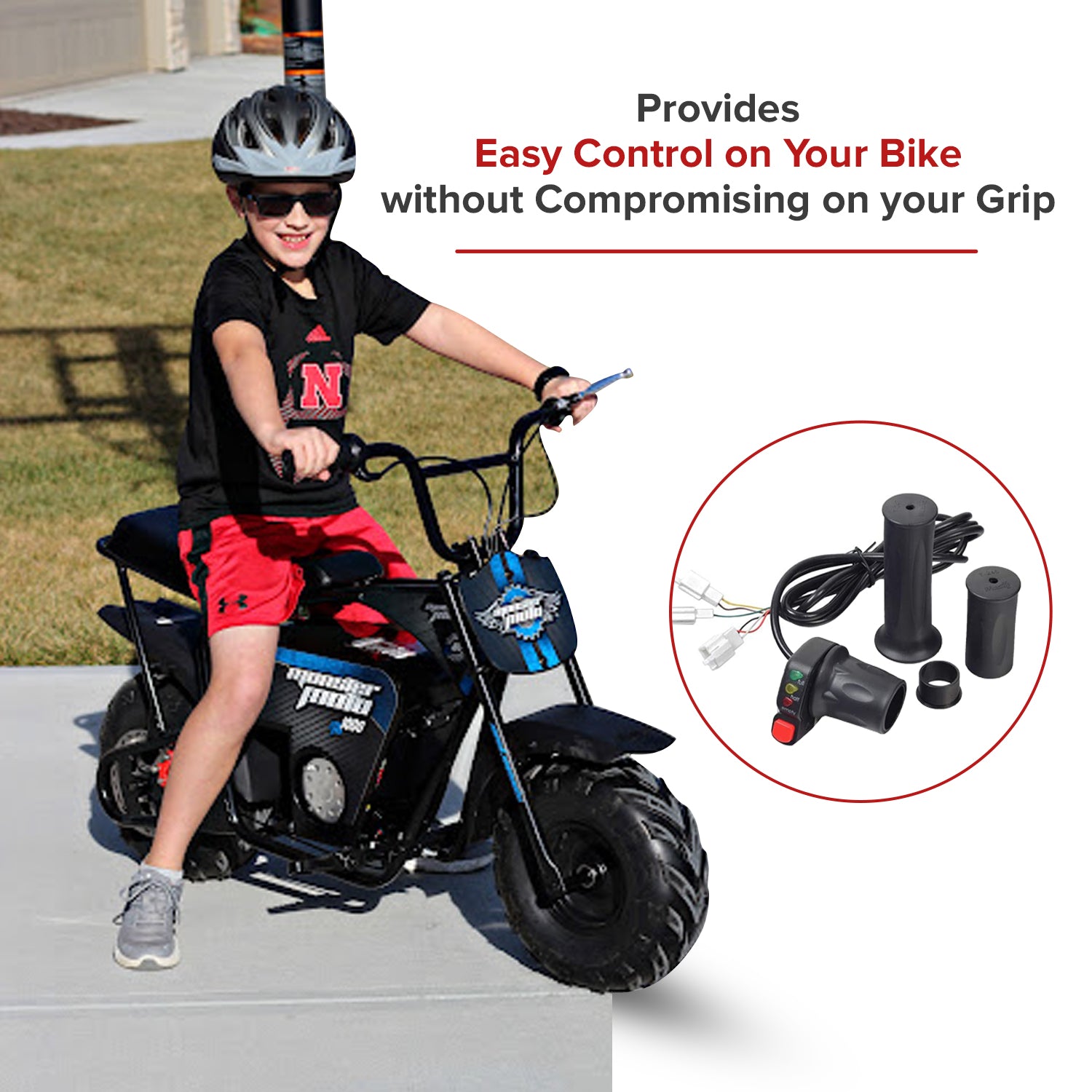 36 Volt 6-Pin Twist Grip Throttle with On/Off Button for the Monster Moto Classic 1000w (MM-E1000)