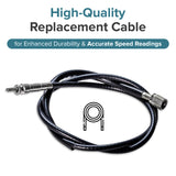 40" Speedometer Cable with Metal Snap-In End for Scooters & Go-Karts