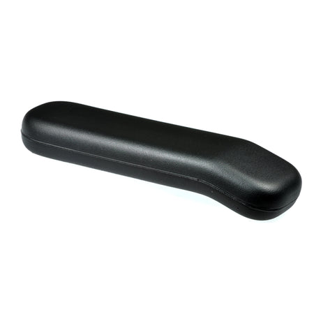 10 Molded Black Armrest for PaceSaver Scooters, shown as a rectangular black object with a cover, designed for compatibility with various PaceSaver scooter models from the past decade.