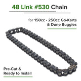 48 Link #530 Chain for 150cc - 250cc Go-Karts & Dune Buggies