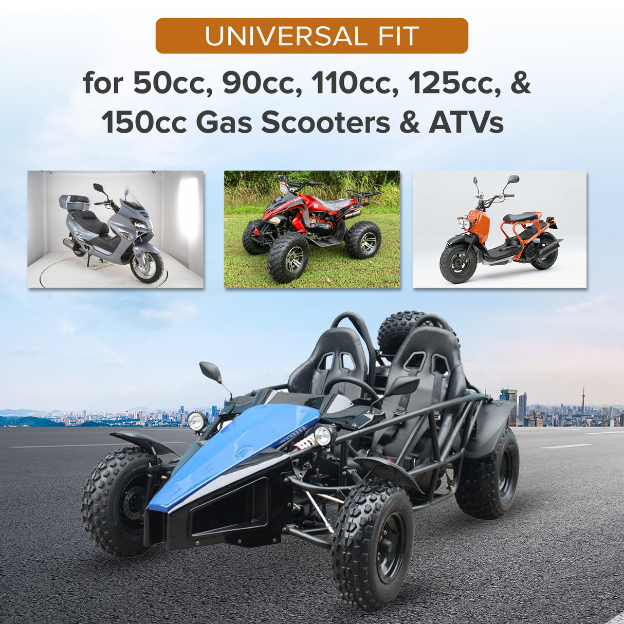 CDI Module (Ignitor) for 50cc, 90cc, 110cc, 125cc, & 150cc Gas Scooters & ATVs - 6 Pin Rounded Connector