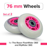 76 mm x 24 mm Caster Wheels for the Razor Crazy Cart (V1-6) & Crazy Cart XL (V1-2) (Set of 2)