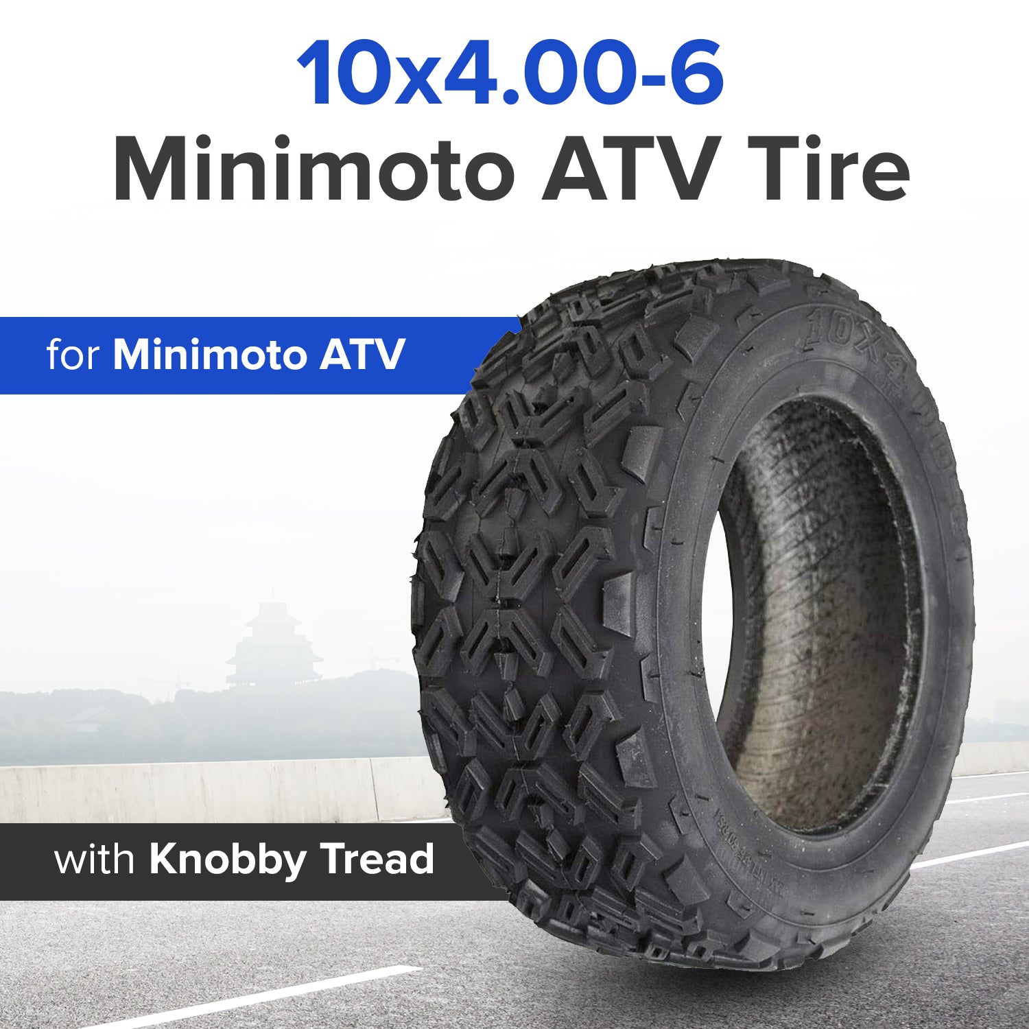 10x4.00-6 Minimoto ATV Tire with Q127 Tread