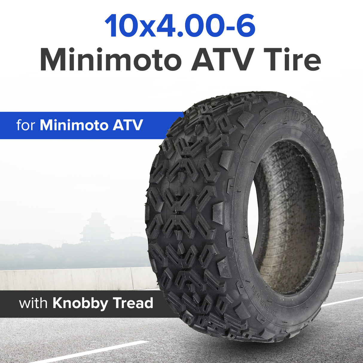 10x4.00-6 Minimoto ATV Tire with Q127 Tread
