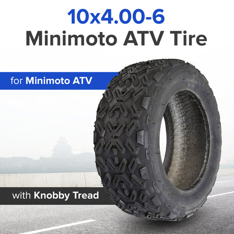 10x4.00-6 Minimoto ATV Tire with Q127 Tread