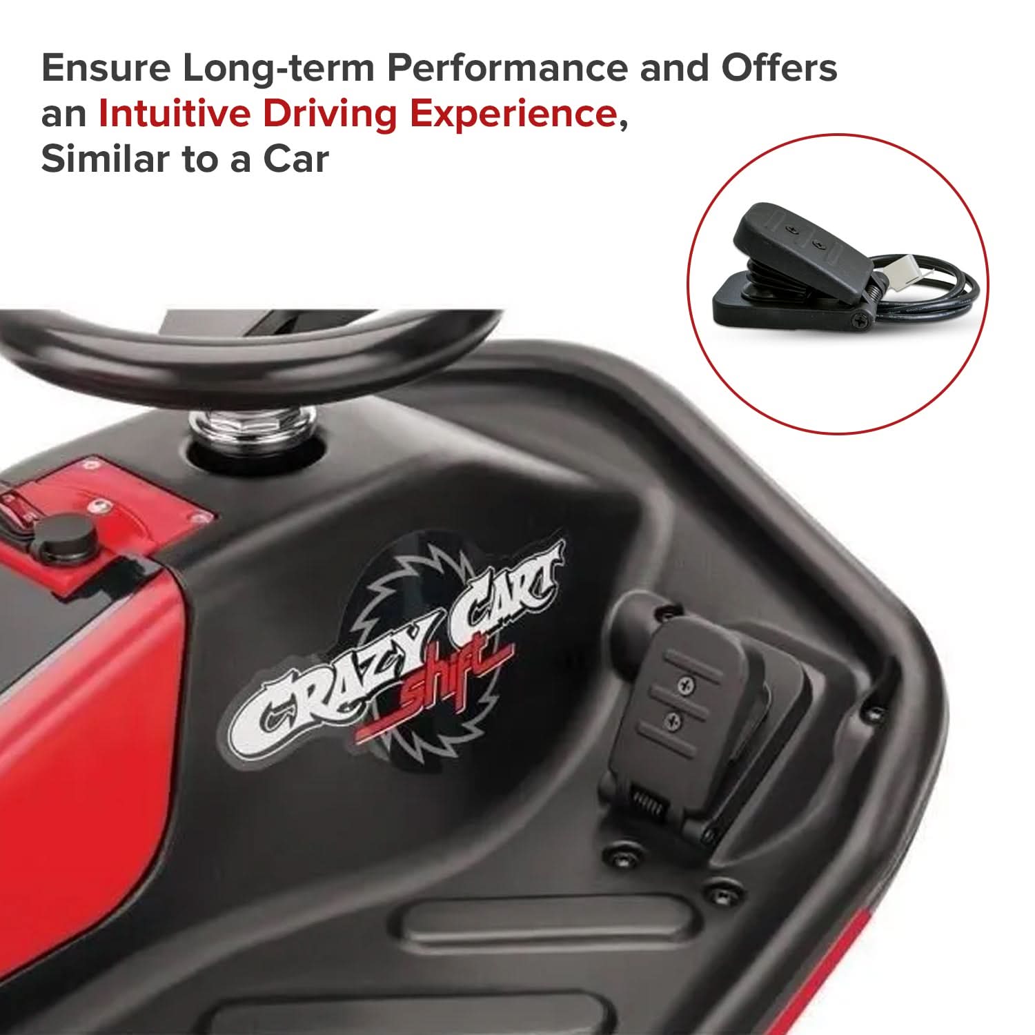 crazy cart pedal Foot Pedal Throttle for the Razor Crazy Cart Shift (Versions 1+) & Crazy Cart Shift Lightshow