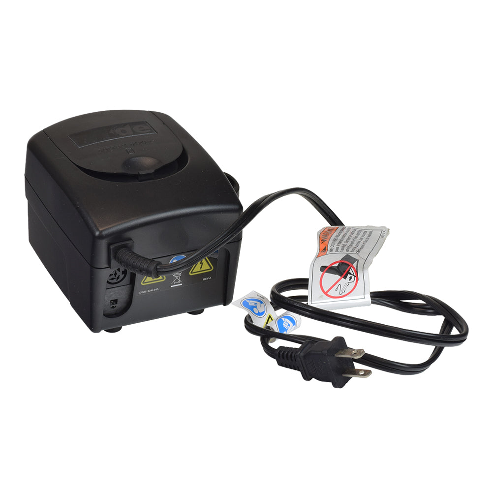 FBS SFPOWER005 Ultra 6-Pin 115 Volt External Transformer for Infinite Position Pride Lift Chairs (CTLDC1309). Black electrical device with an attached power cord and labeled close-up, suitable for dual motor lift chairs.