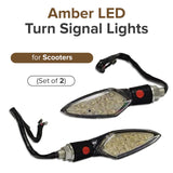Amber LED Turn Signal Lights for Scooters (Set of 2)