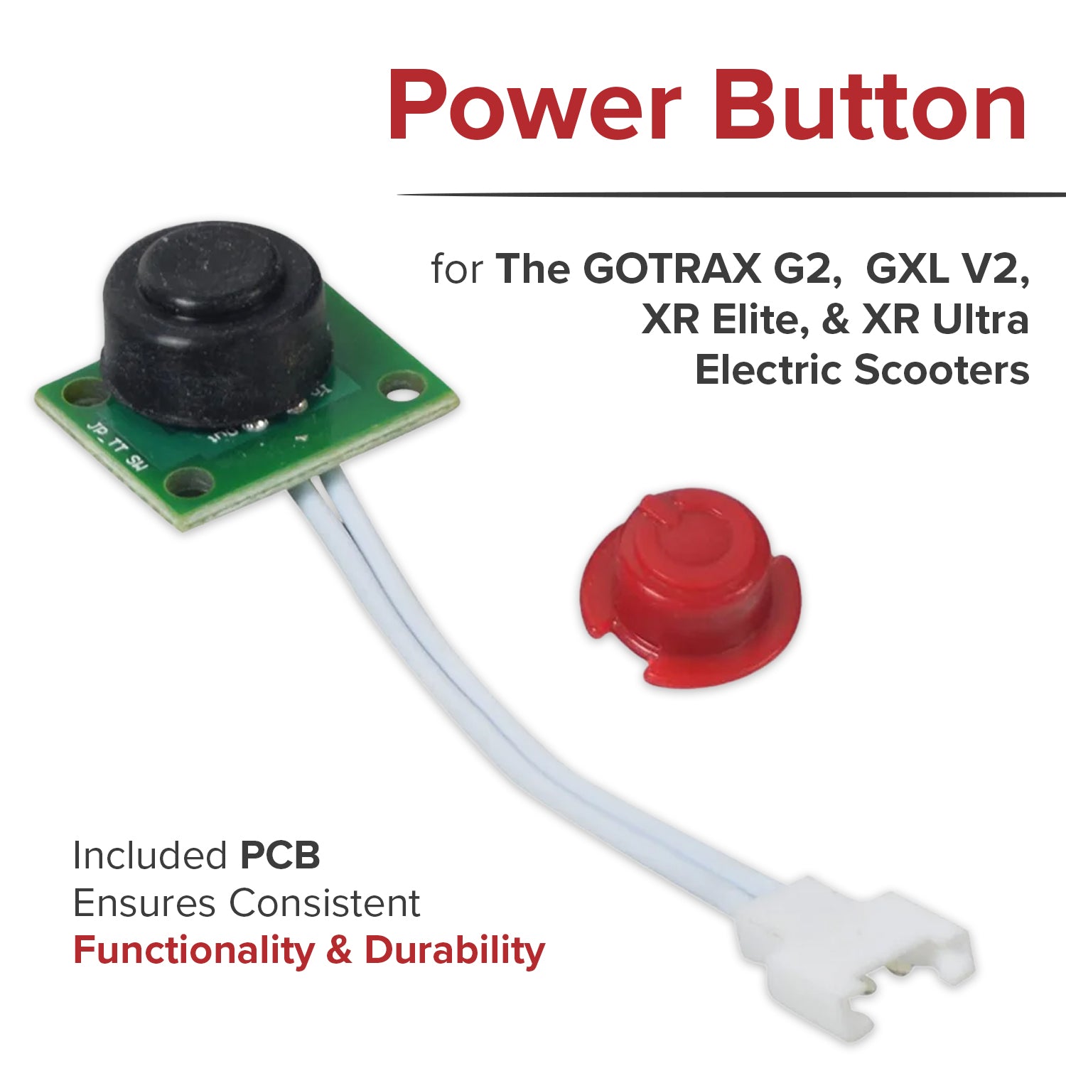 Power Button for GOTRAX G2, GXL V2, XR Elite, & XR Ultra Electric Scooters