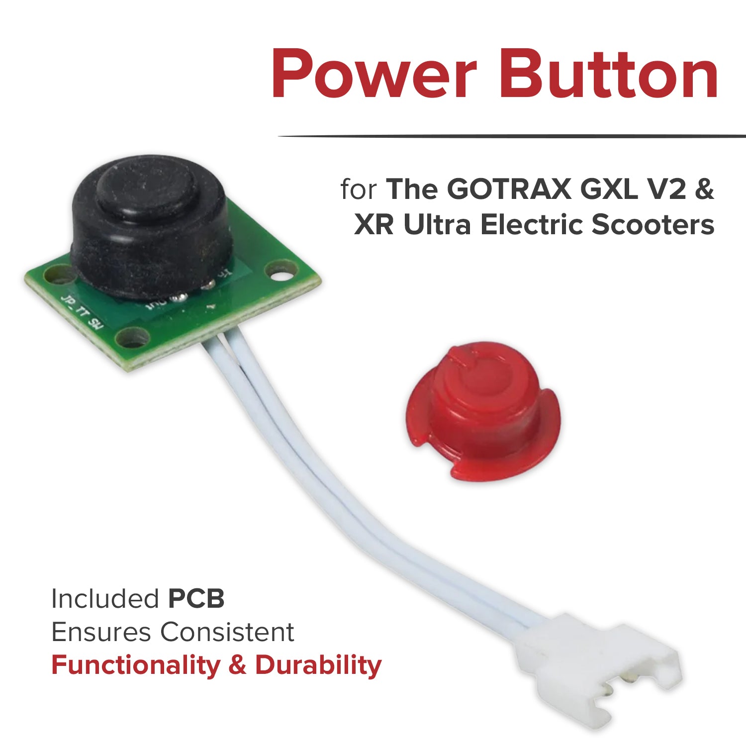 Power Button for GOTRAX G2, GXL V2, XR Elite, & XR Ultra Electric Scooters