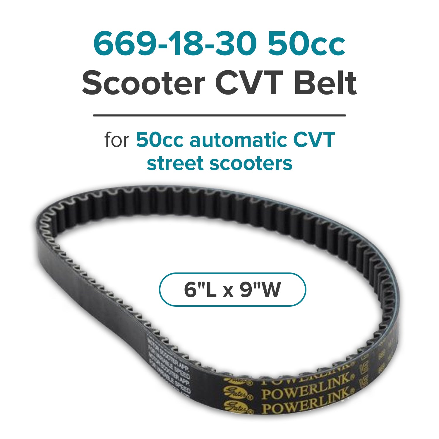 669-18-30 50cc Scooter CVT Belt