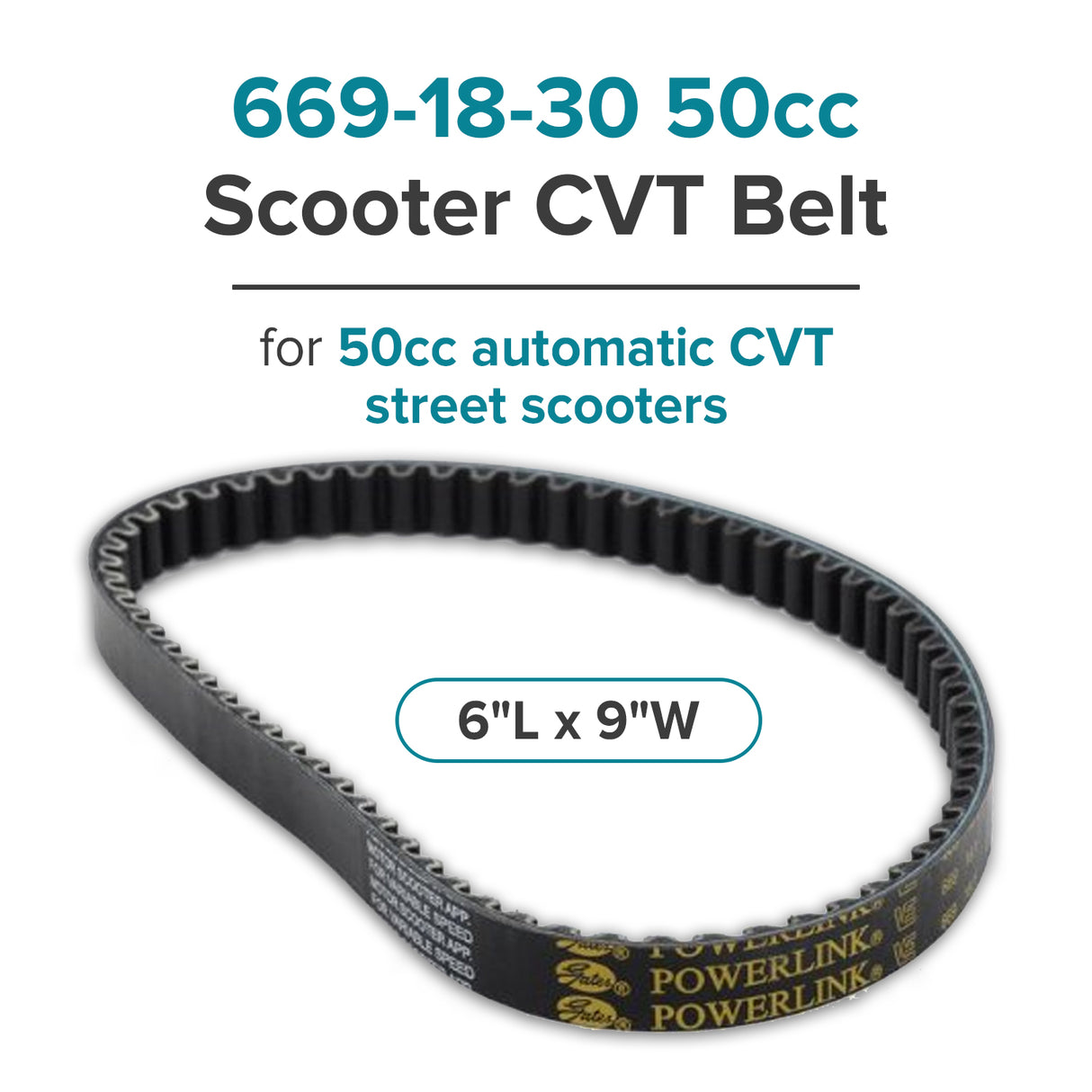 669-18-30 50cc Scooter CVT Belt