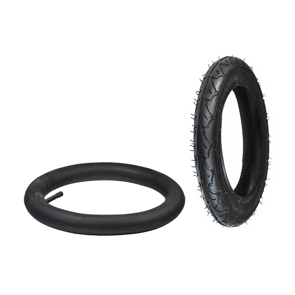 Electric Scooter Parts: 12-1/2x2-1/4 (57-203/62-203) Scooter Tire & Inner Tube Set, featuring a durable black tire and inner tube designed for various electric and gas-powered scooters.