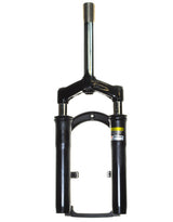 12 Fork with Suspension for eZIP 750, IZIP I-650, Schwinn S650, and Schwinn ST1000 electric scooters; close-up of the black fork's sleek design.