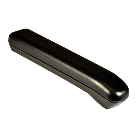 10 Black Foam Armrest Pad for Go-Go Scooters, featuring a rectangular shape with a black cover and two mounting holes spaced 5-1/2 apart.